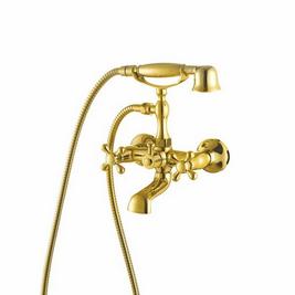 44223-3 KAISER Carlson Style Gold смеситель для ванны с двумя рукоятками золотой (керамический)
